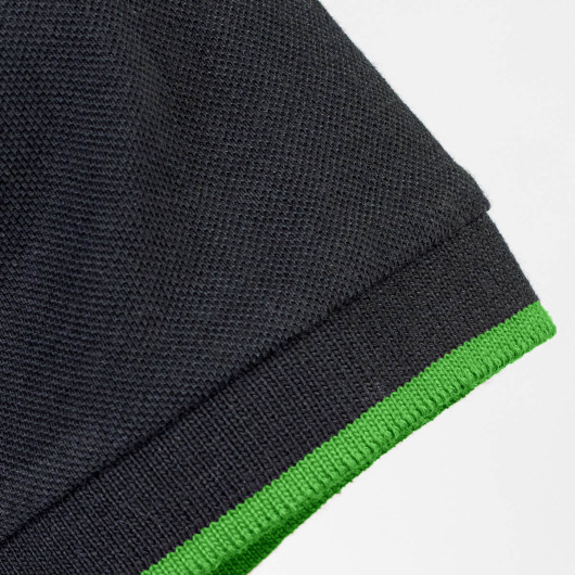 Mens Contrast Stripe Polo Detail